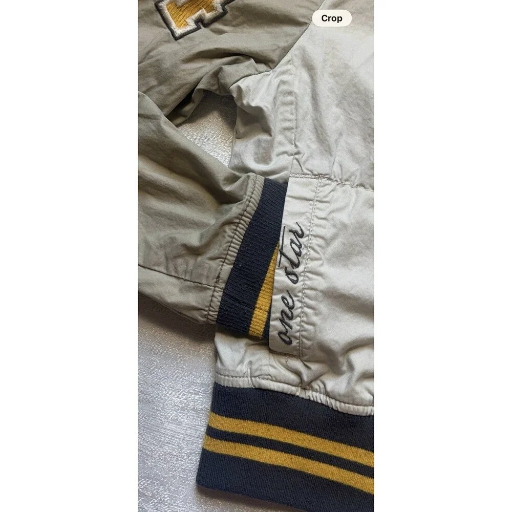 Converse One star Jacket Vtg Style Collegiate Full/Zip Y2K Embroidered 74 Sleeve